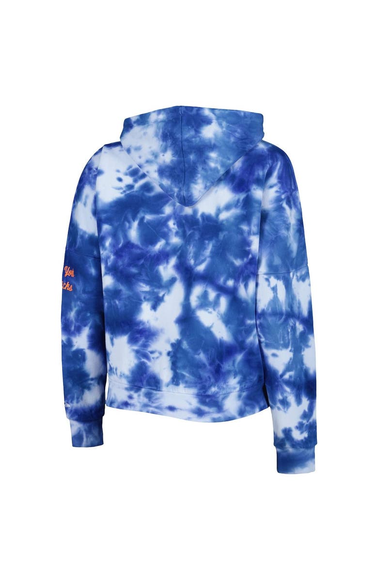 New Era Women's New Era Royal New York Knicks Brushed Cotton Tie-Dye Pullover Hoodie, Alternate, color, 