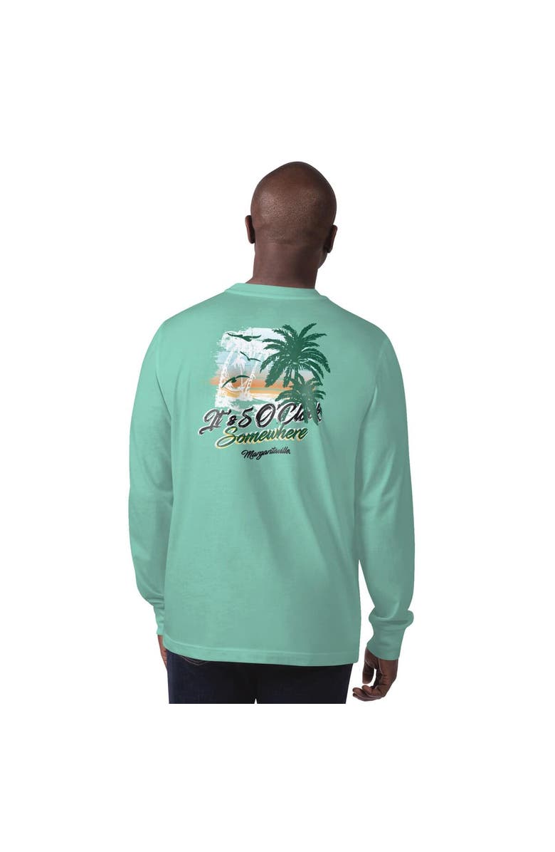 Margaritaville Men's Margaritaville Mint New York Jets It's Five O'Clock Somewhere Long Sleeve T-Shirt, Alternate, color,