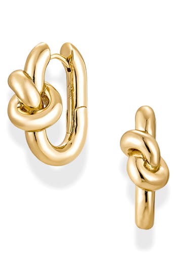 Mod + Jo Karina Knot Hoop Earrings In Gold