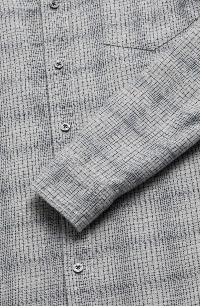 Surfside Supply Co. Brian Brushed Plaid Shirt, Alternate, color, Heather Grey