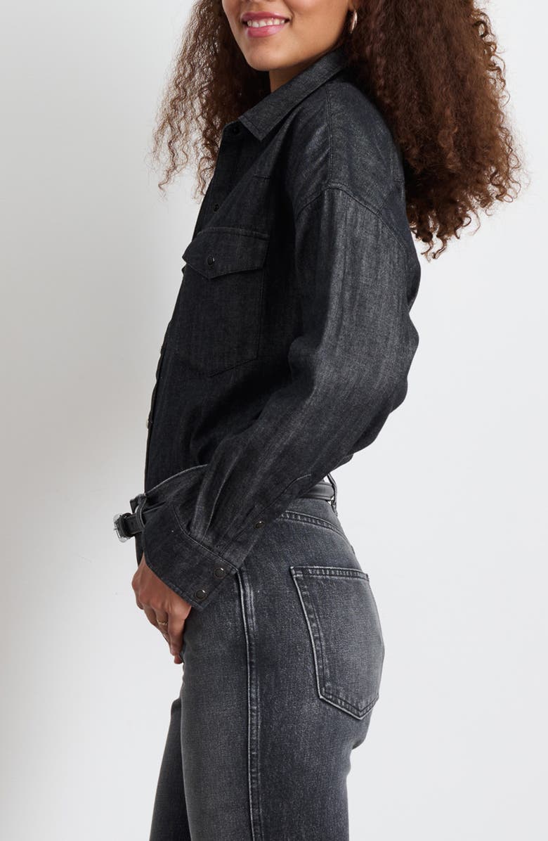 Alex Mill Denim Western Shirt, Alternate, color, Black Wash