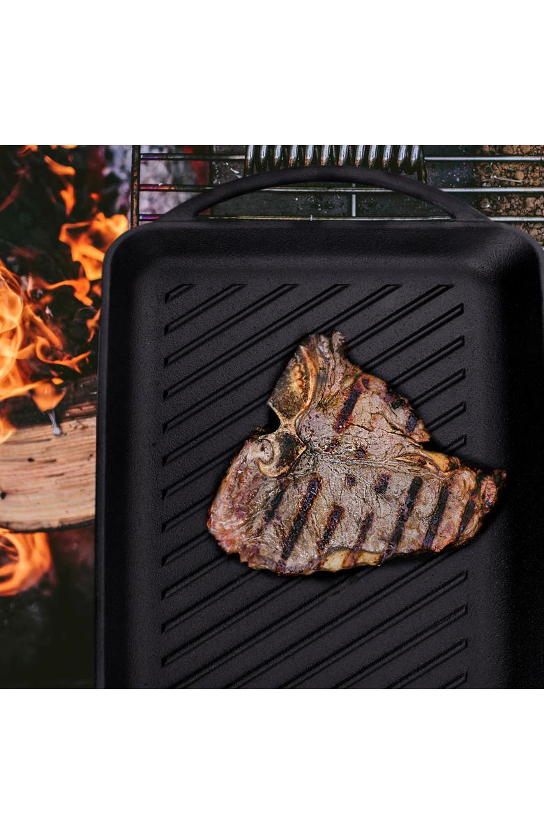 General Store Addlestone 14.5 Inch Preseasoned Cast Iron Griddle, Alternate, color, Black