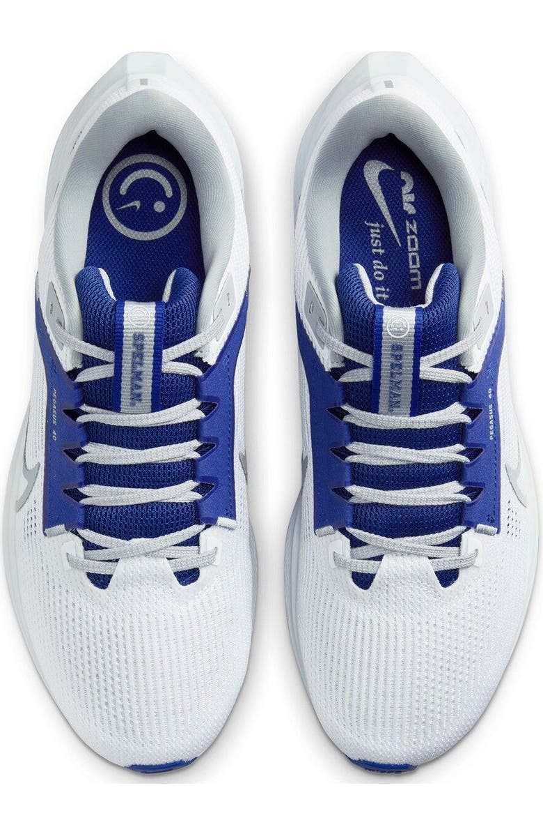 Nike Unisex Nike White Spelman College Jaguars Zoom Pegasus 40 Running Shoe, Alternate, color,