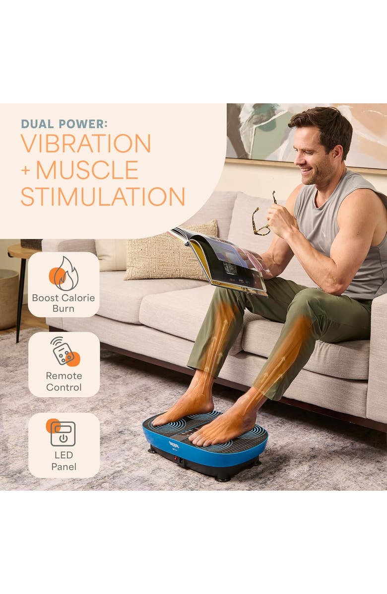 Lifepro VibraPulse Slim Vibrating Plate Exercise Machine for Balance Muscle Toning and Recovery, Alternate, color, Black