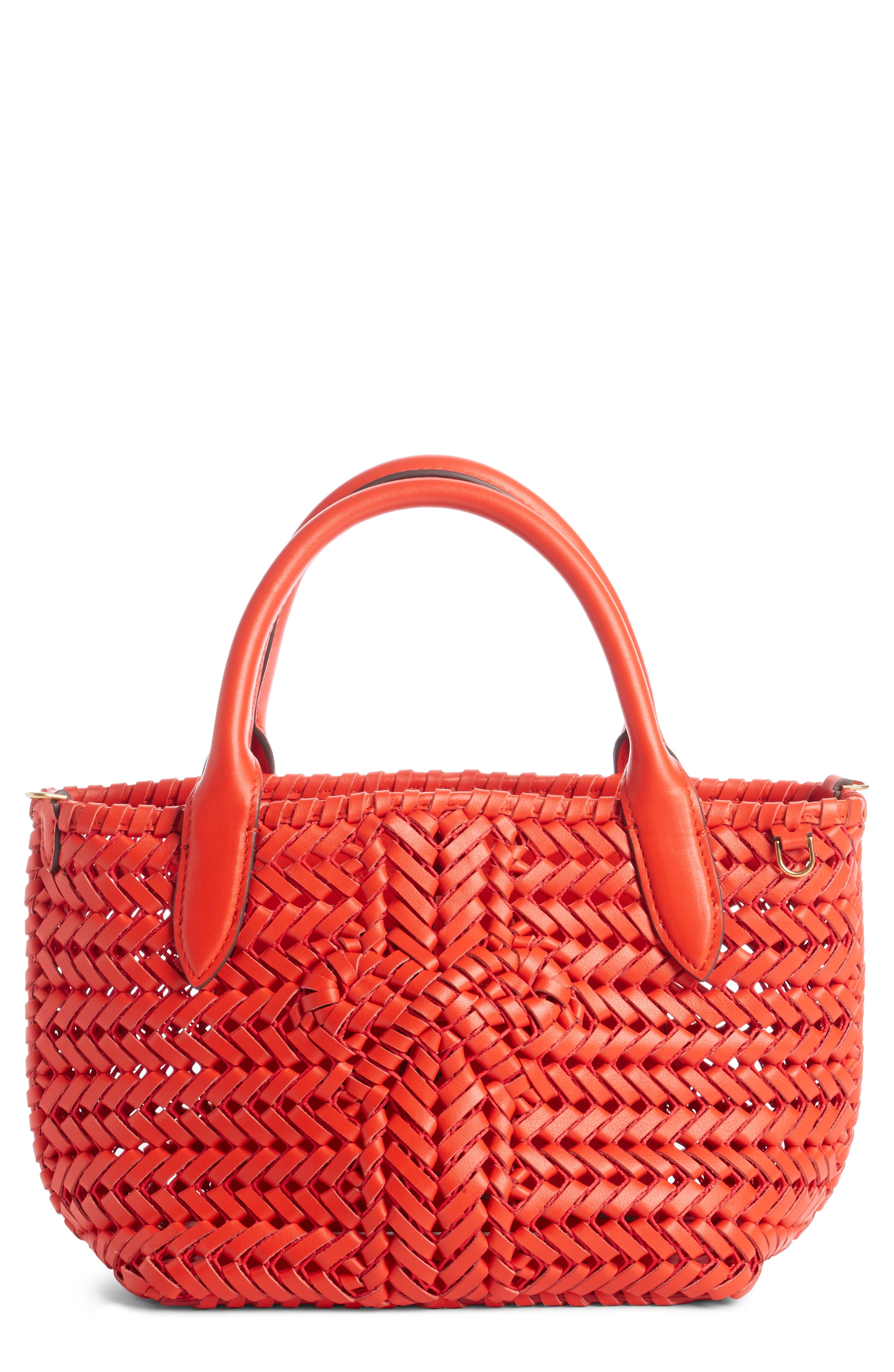 Anya Hindmarch Mini Neeson Woven Leather Tote, Main, color, 