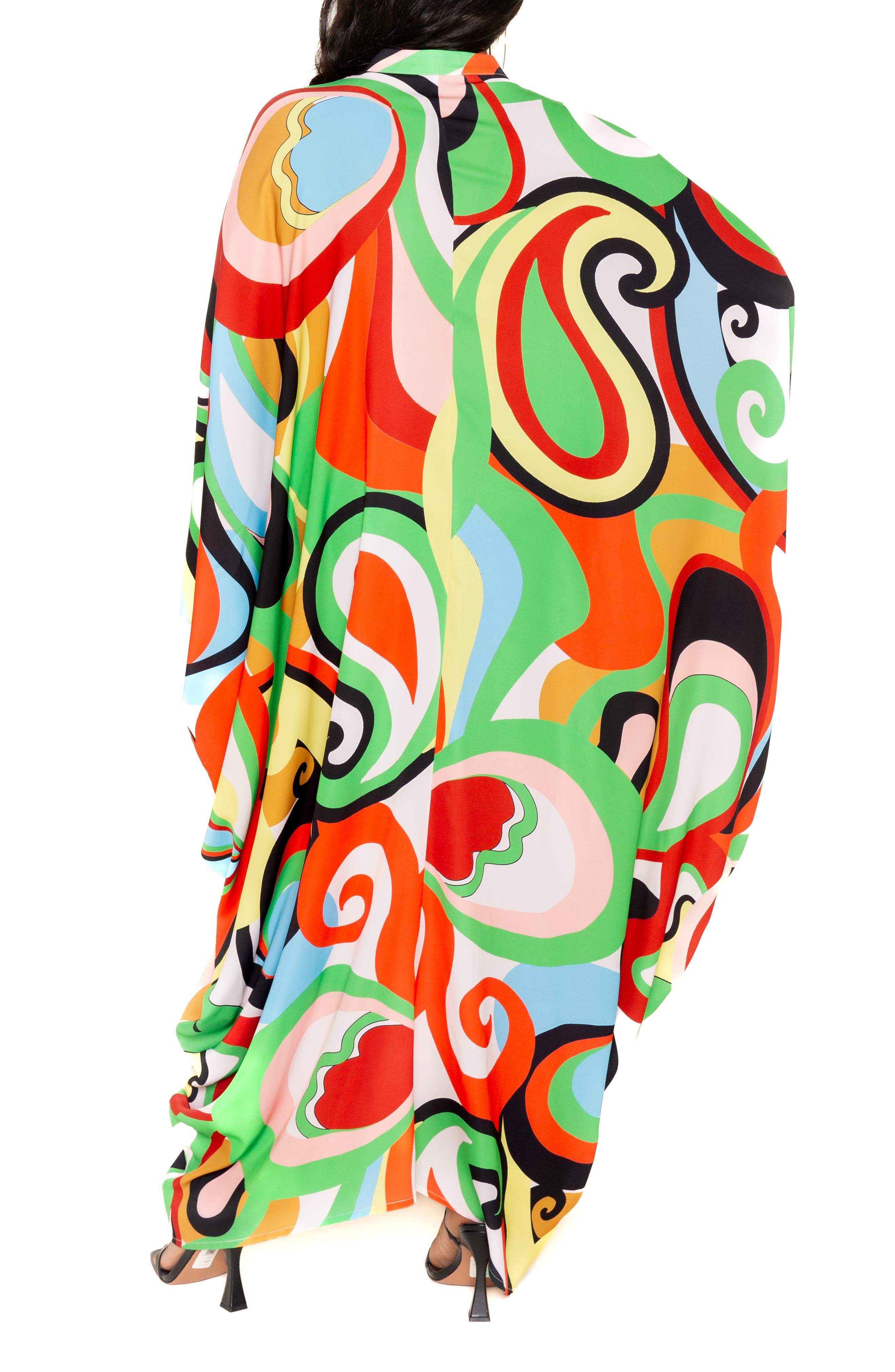 Geometric Print Long Sleeve Caftan - image 2