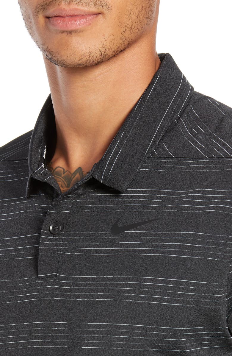 Nike Heather Stripe Dri-FIT Golf Polo, Alternate, color, 