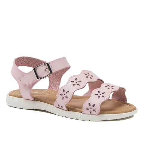 Girls Easy On Flower Sandals