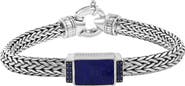 EFFY Men's Sterling Silver Lapis Lazuli & Sapphire Bracelet