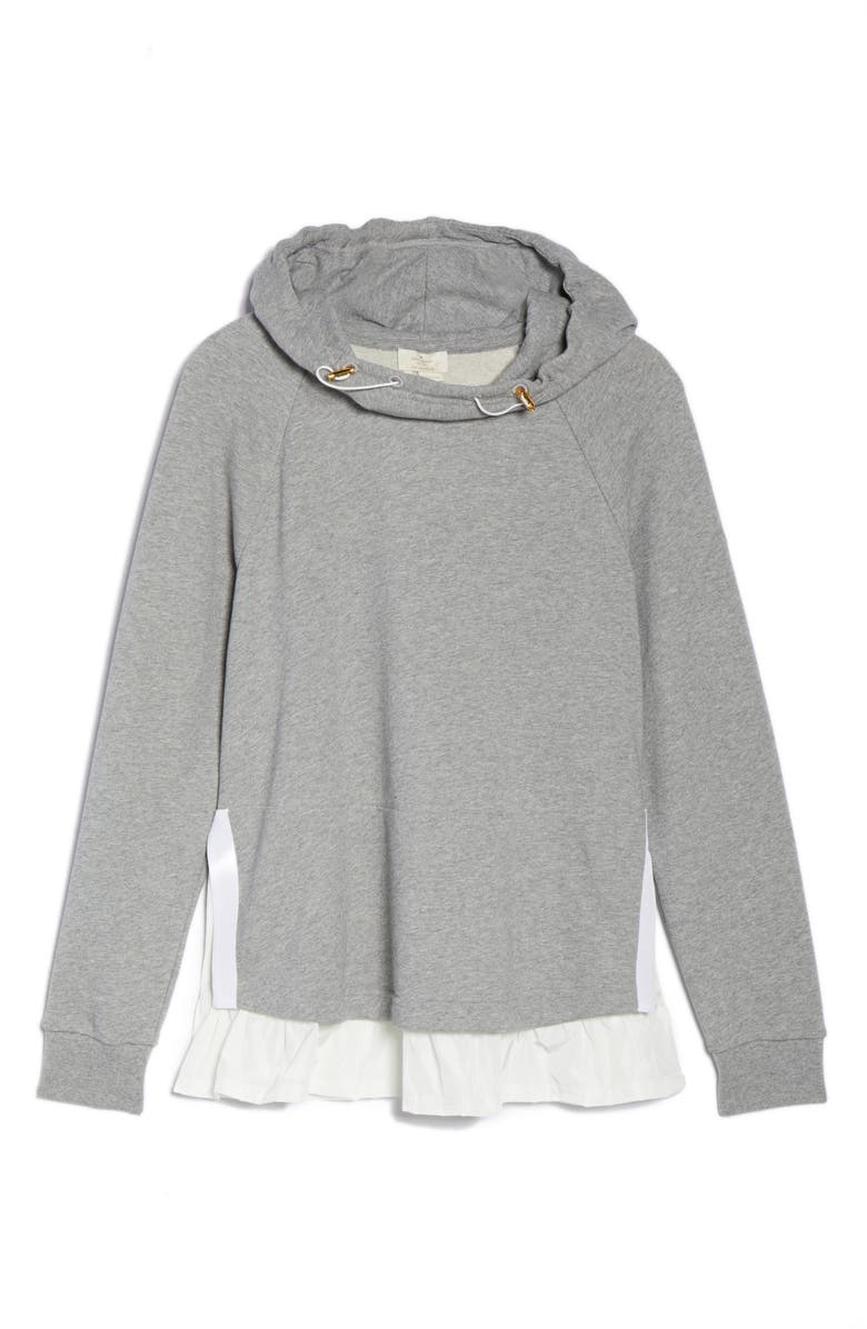 Kate Spade New York ruffle hoodie sweatshirt, Alternate, color, 