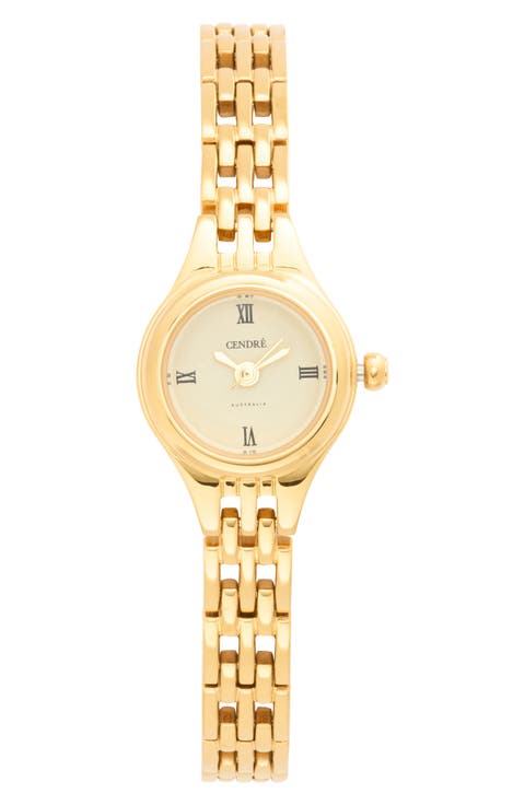Freja 18k Gold Plated Bracelet Watch, 20mm