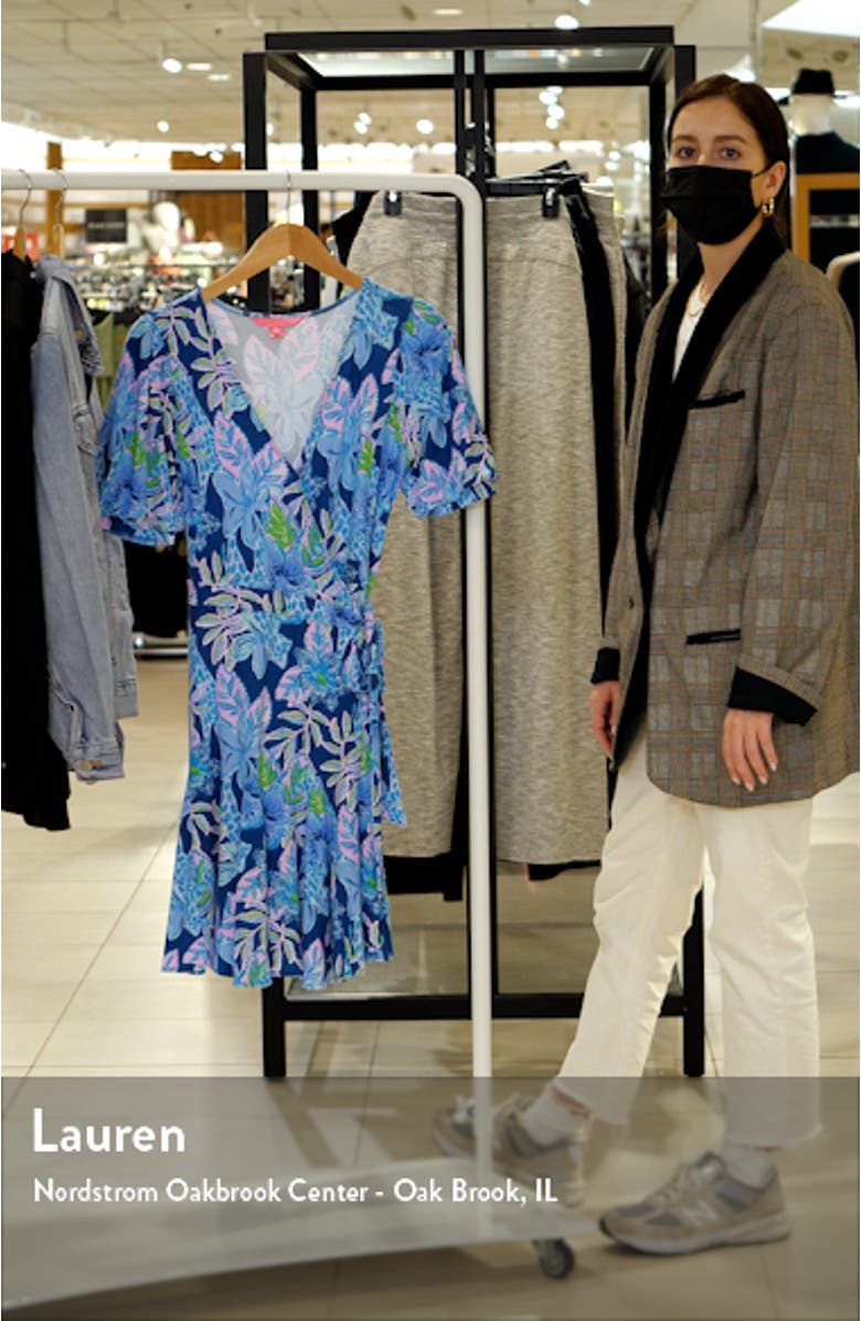 Kessler Print Wrap Dress, sales video thumbnail