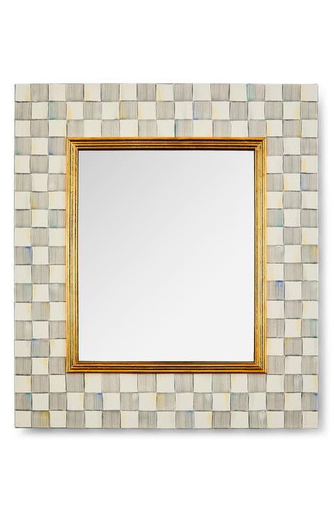 Sterling Check Enamel Wall Mirror