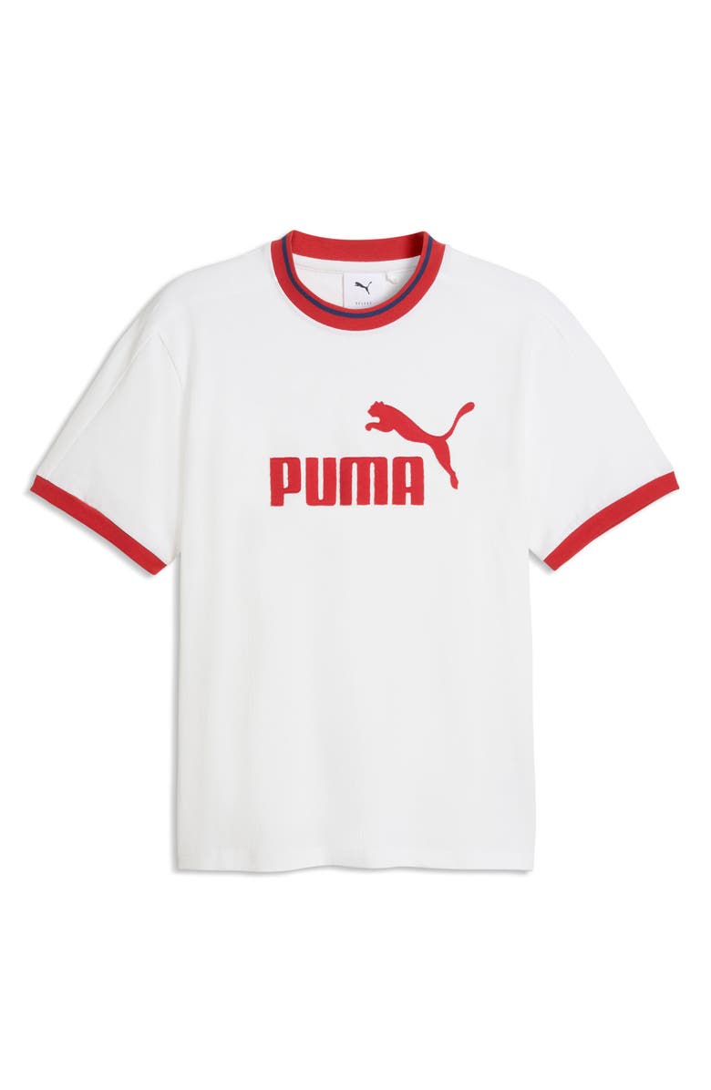 PUMA T7 Logo Ringer T-Shirt, Main, color, 