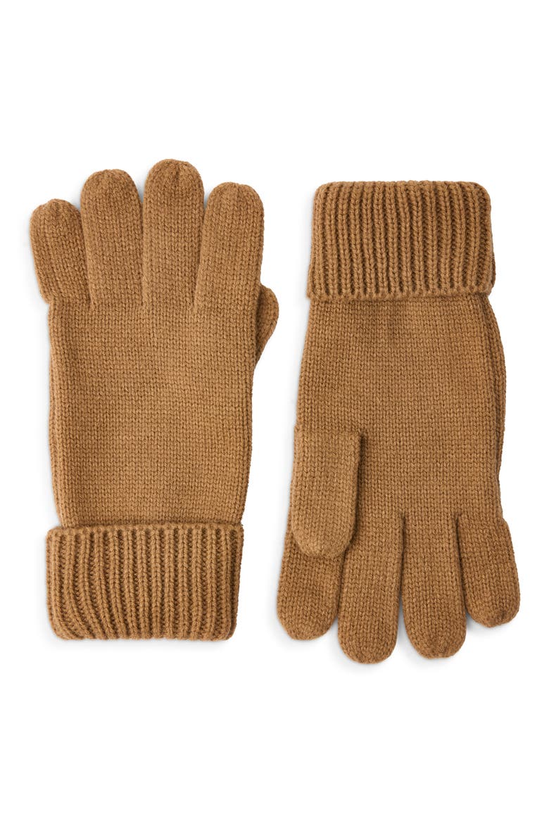 Core Knit Gloves, Main, color, TAN