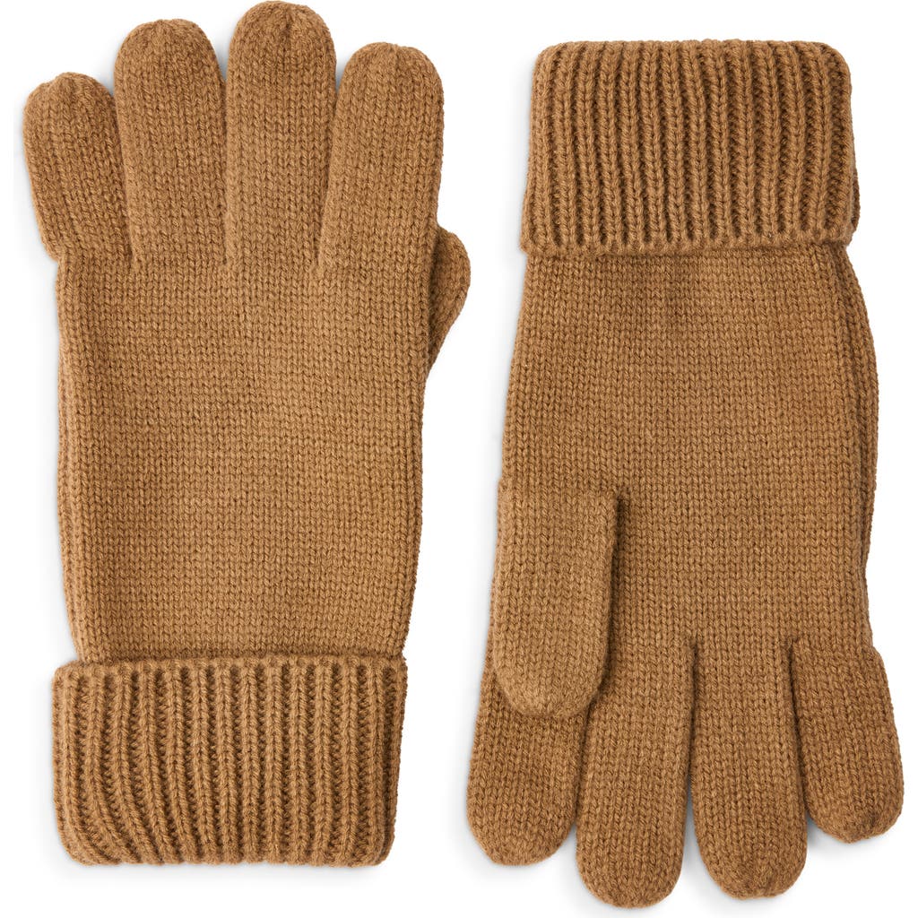 Open Edit Core Knit Gloves In Tan
