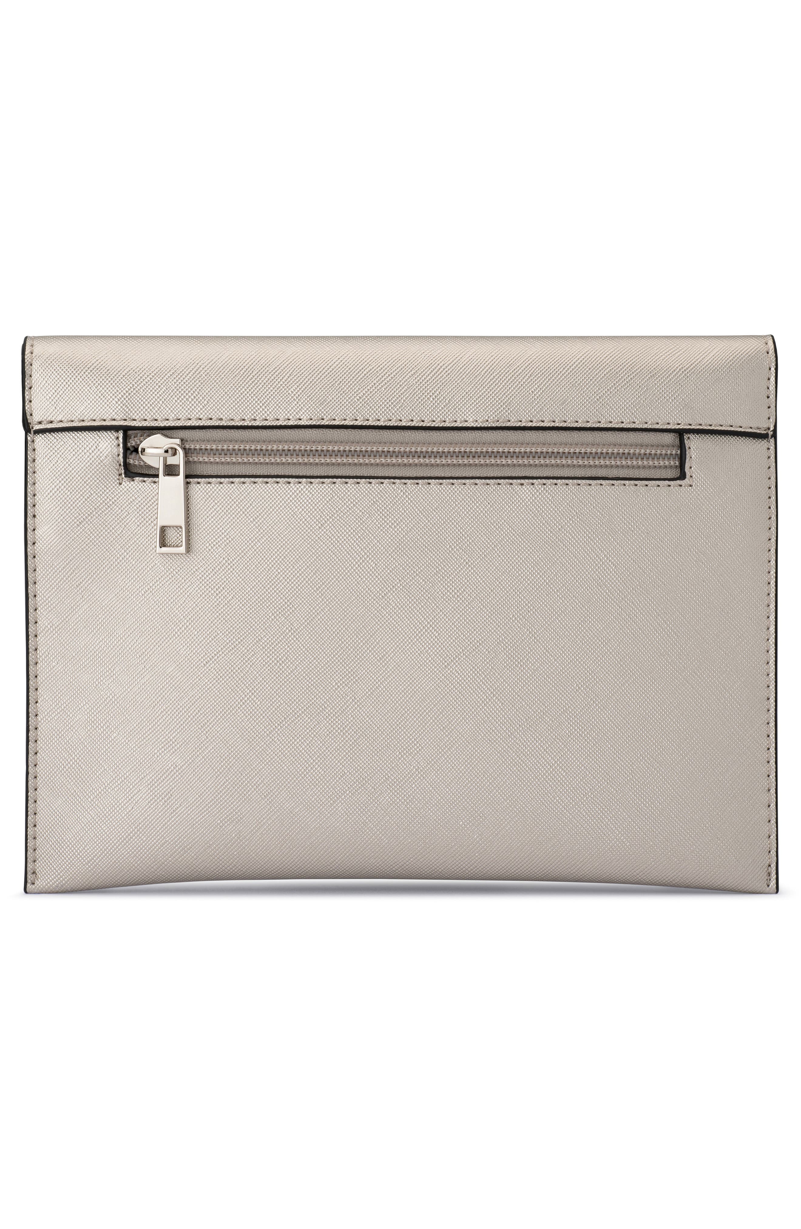 Olga Berg Annalee Crystal Trim Clutch, Alternate, color, 