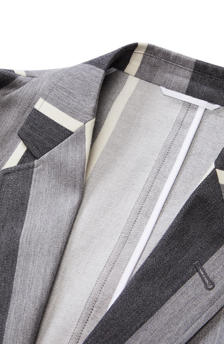 Thom Browne Stripe Wool & Cotton Jacket, Alternate, color,