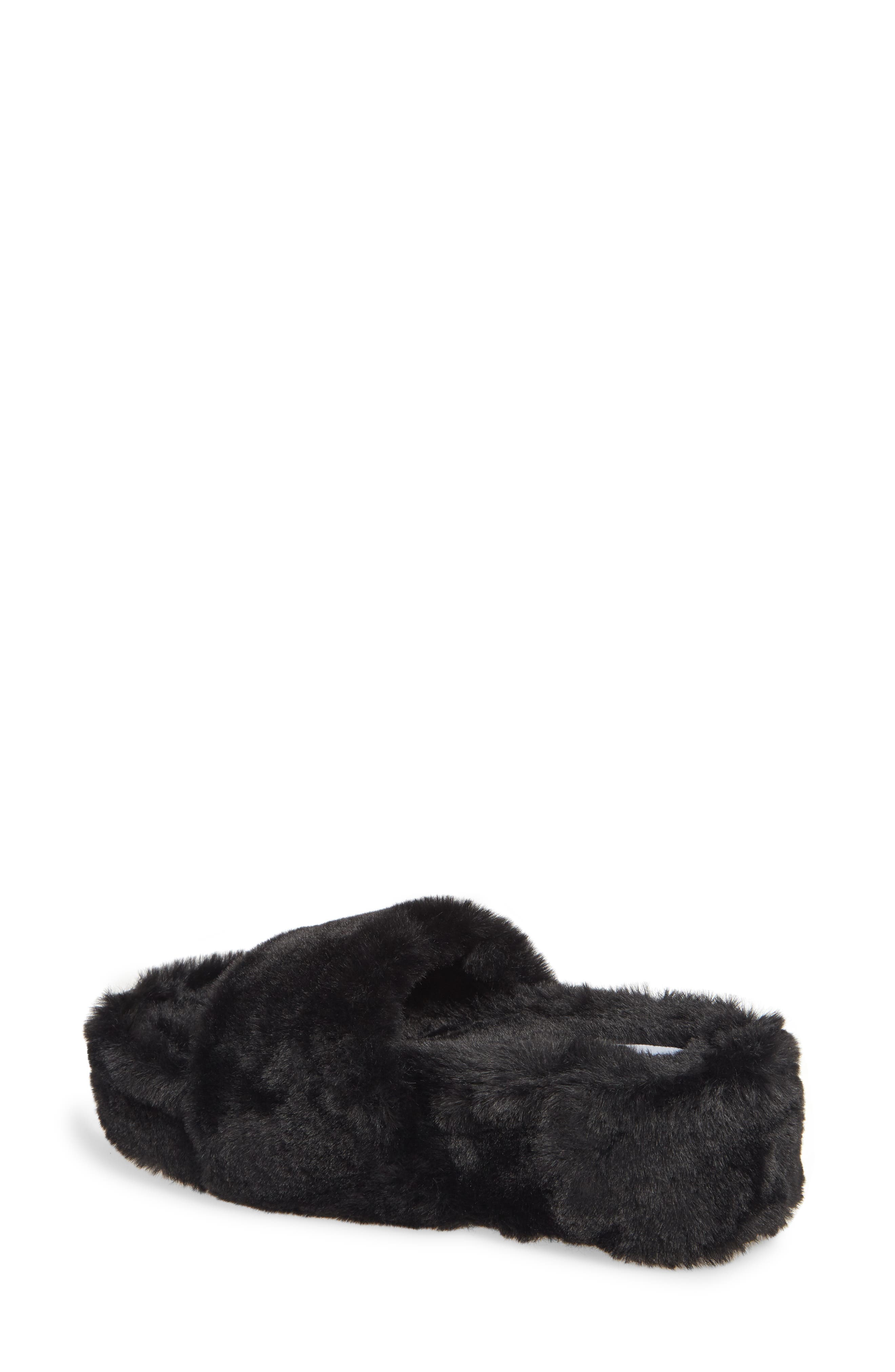 Steve Madden Fabfuzz Faux Fur Platform Slipper, Alternate, color, 