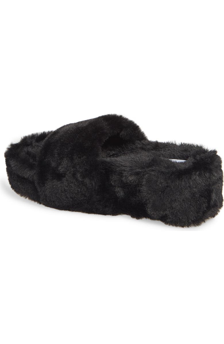 Steve Madden Fabfuzz Faux Fur Platform Slipper, Alternate, color,