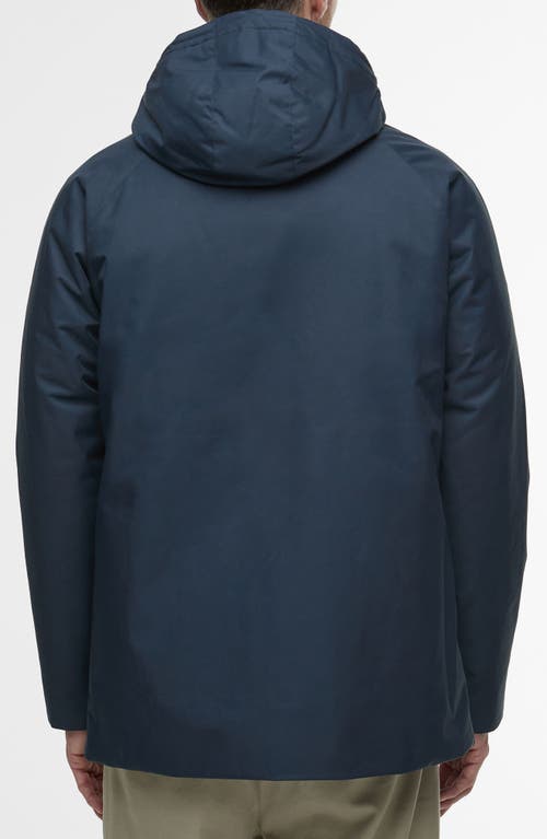 Barbour Modern Lorden Waterproof Hooded Jacket In Blue