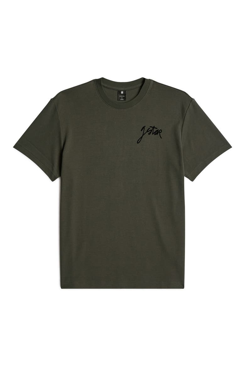 Script Organic Cotton Graphic T-Shirt, Alternate, color, ASFALT