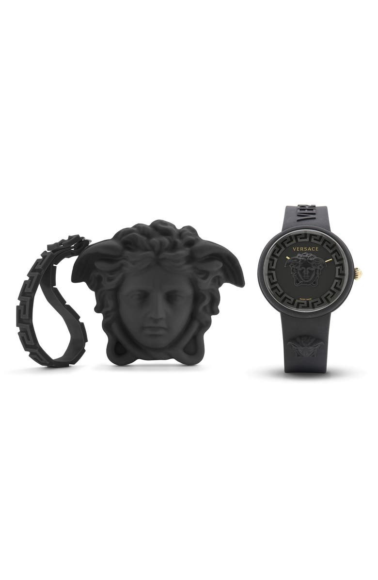 Versace Medusa Pop Silicone Watch, 39mm, Main, color,