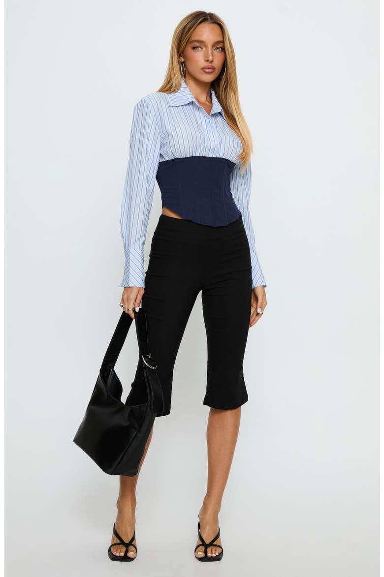 Darvell Corset Woven Shirt, Alternate, color, BLUE
