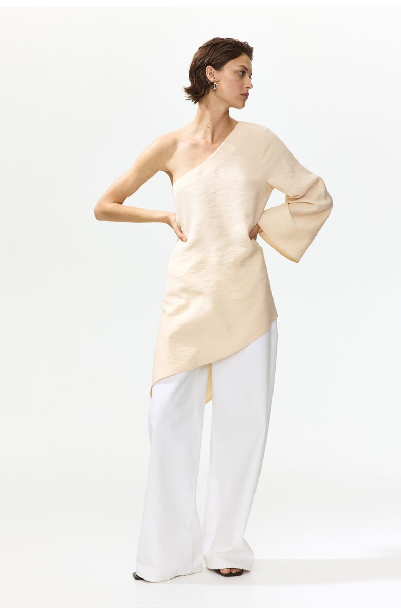 H&M Modal-blend One-shoulder Top, Alternate, color, Cream