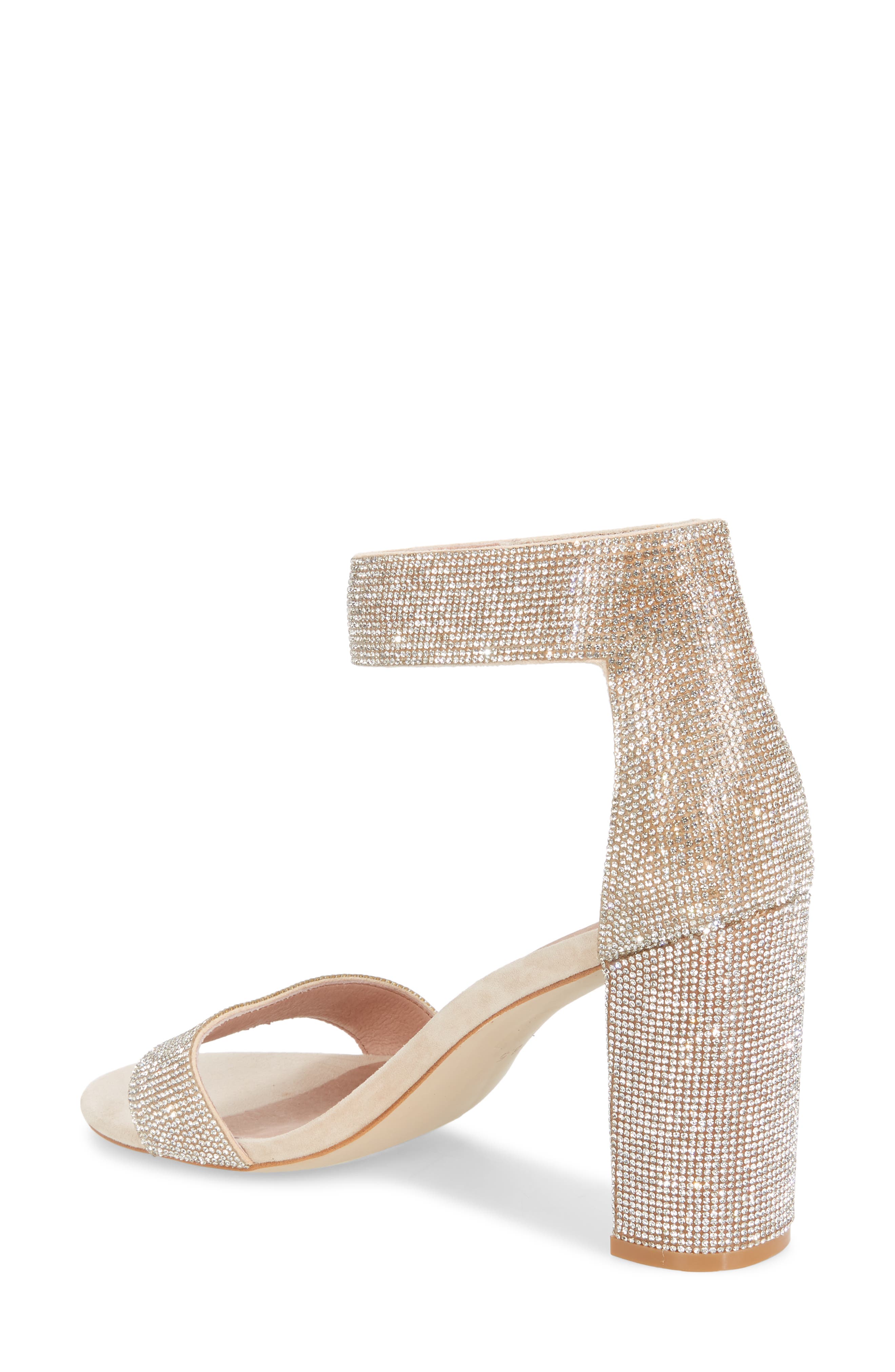 Lindsay Ankle Strap Sandal, Alternate, color, SILVER LEATHER