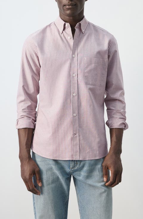 Regular Fit Stripe Button-Down Shirt