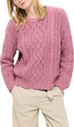 Alex Mill Madelyn Cable Knit Wool Blend Donegal Sweater