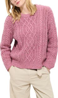 Alex Mill Madelyn Cable Knit Wool Blend Donegal Sweater