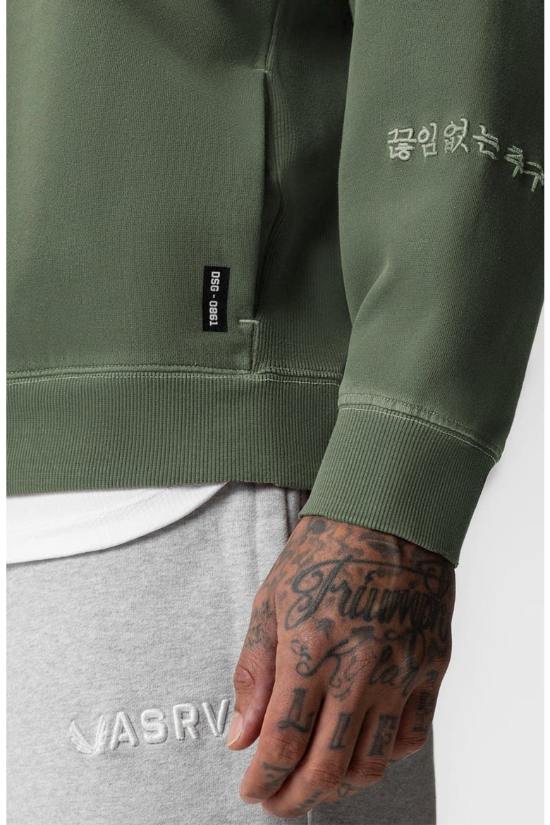 Tech Essential Distressed Crewneck, Alternate, color, Faded Olive