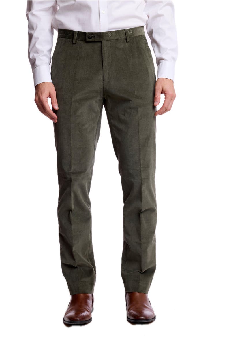 Downing Slim Fit Stretch Cotton Pants, Main, color, DARK SAGE