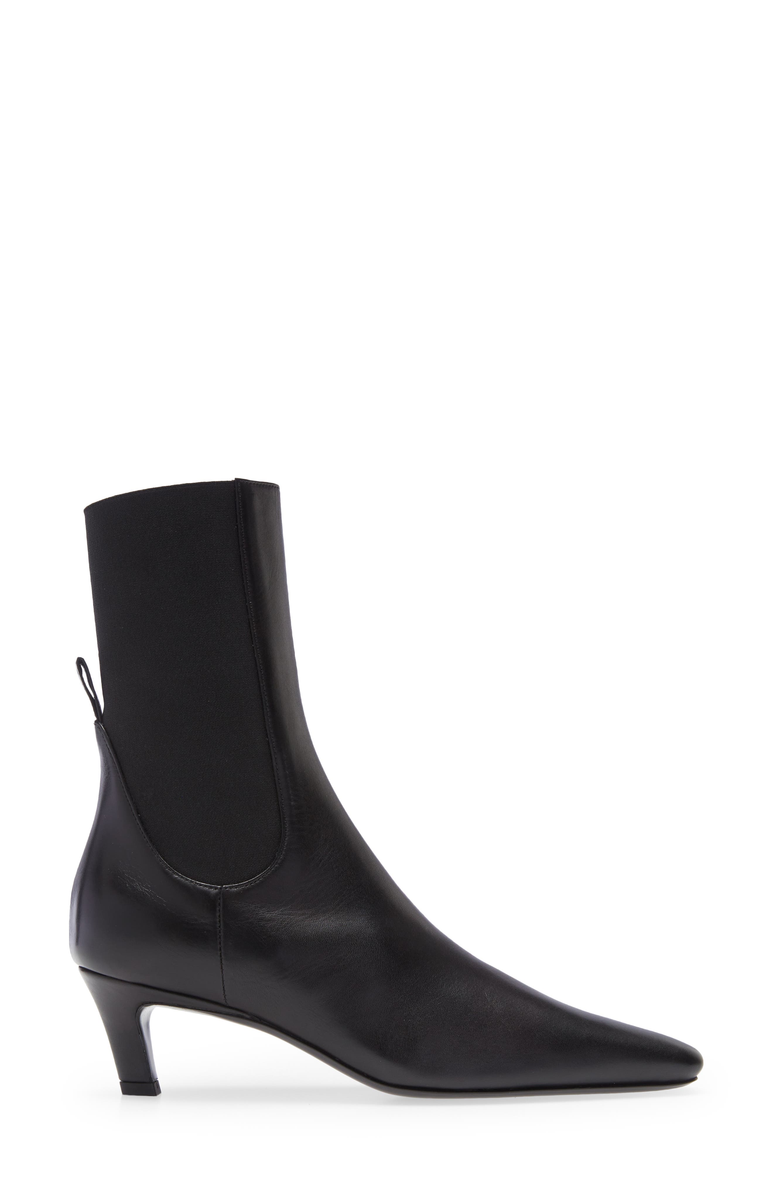 TOTEME The Mid Heel Bootie, Alternate, color, Black