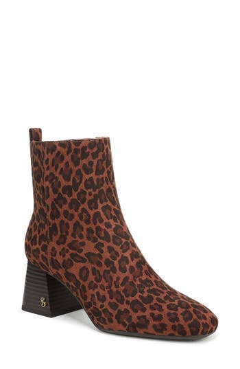 Sam & Libby Yuliana Square Toe Bootie In Brown