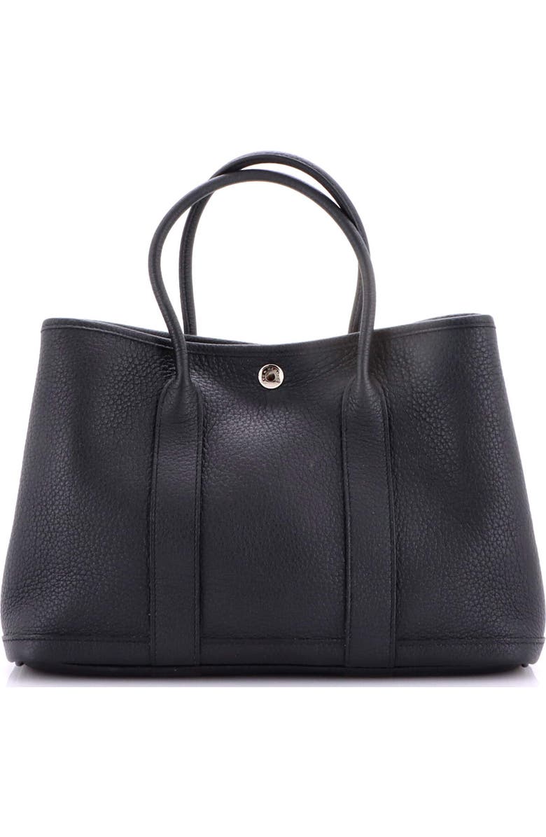 Pre-Owned Hermes Garden Party Tote Leather 30, Alternate, color, Noir