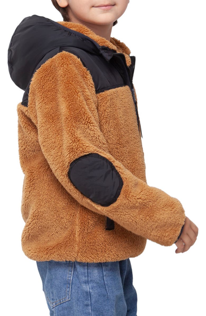 Rokka&Rolla Kids' Teddy Soft Fleece Jacket, Alternate, color, Mocha Bear