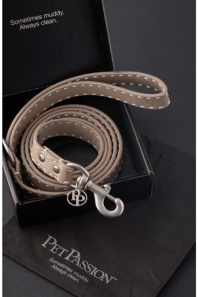 Rein Faux Leather Pet Leash, Alternate, color, DAPPLED CASHMERE