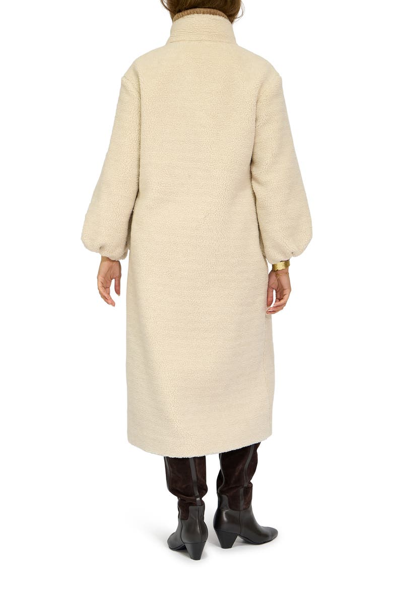 Cozy Nights Faux Shearling Coat, Alternate, color, BEIGE