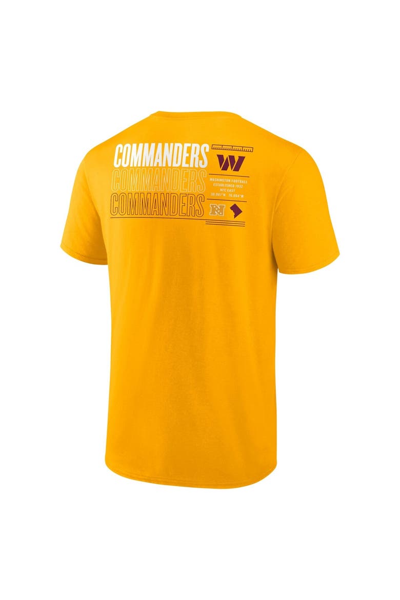 Men's Fanatics Gold Washington Commanders Repeat Stats T-Shirt, Alternate, color, Gold