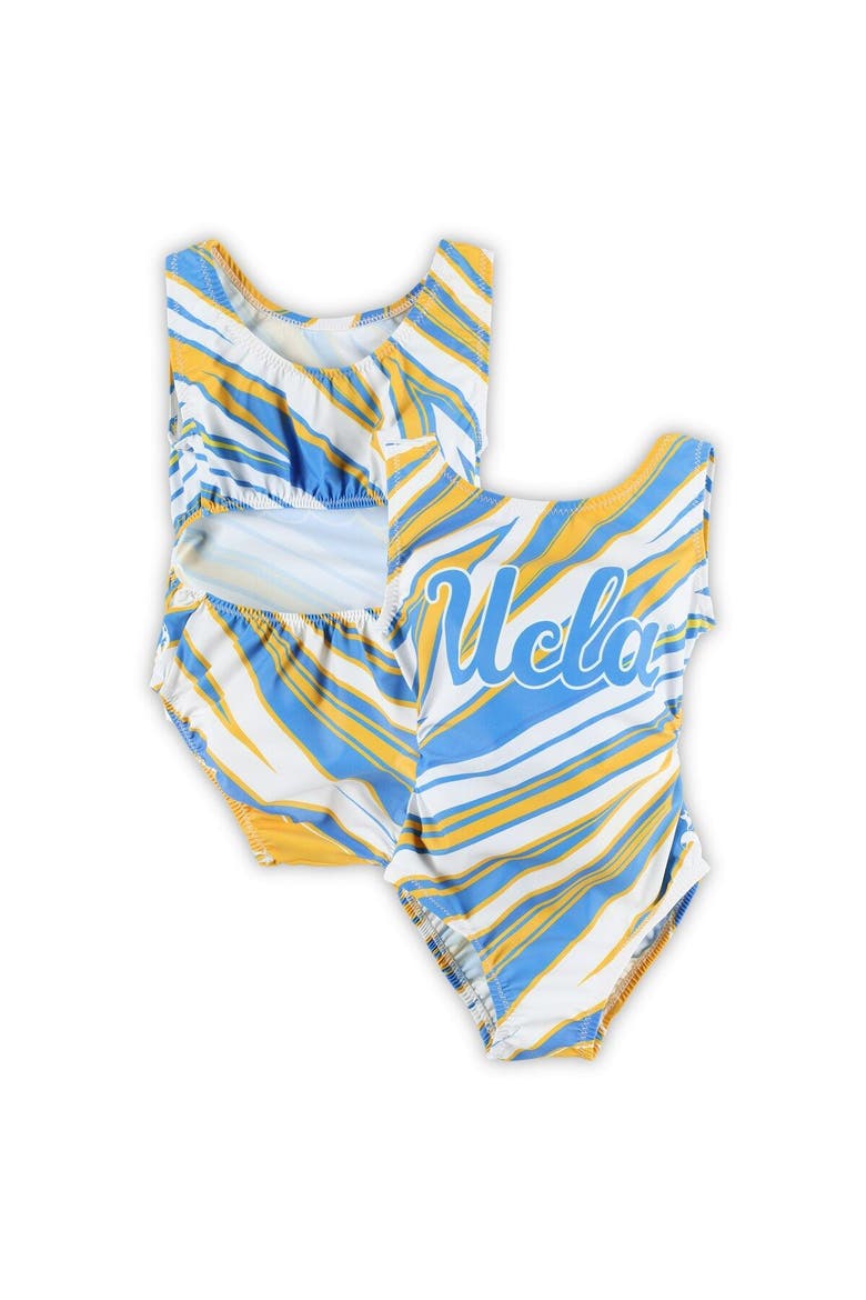 Girls Youth White UCLA Bruins Burst Leotard, Main, color, White