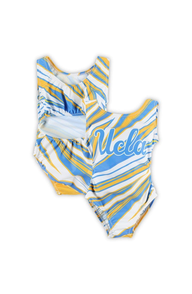 FOXYS LEOTARDS Girls Youth White UCLA Bruins Burst Leotard, Main, color,