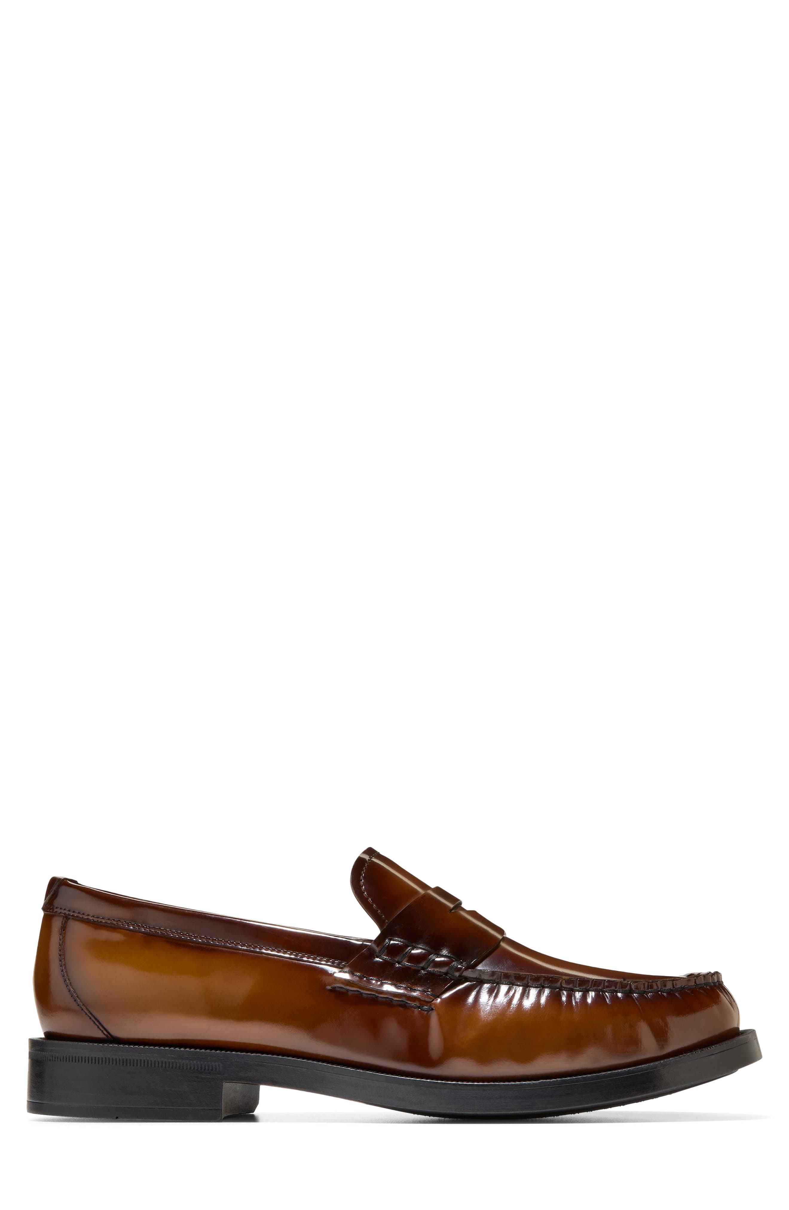 Pinch Prep Flexcraft Penny Loafer, Alternate, color, DARK CHOCOLATE BOX BRUSH OFF