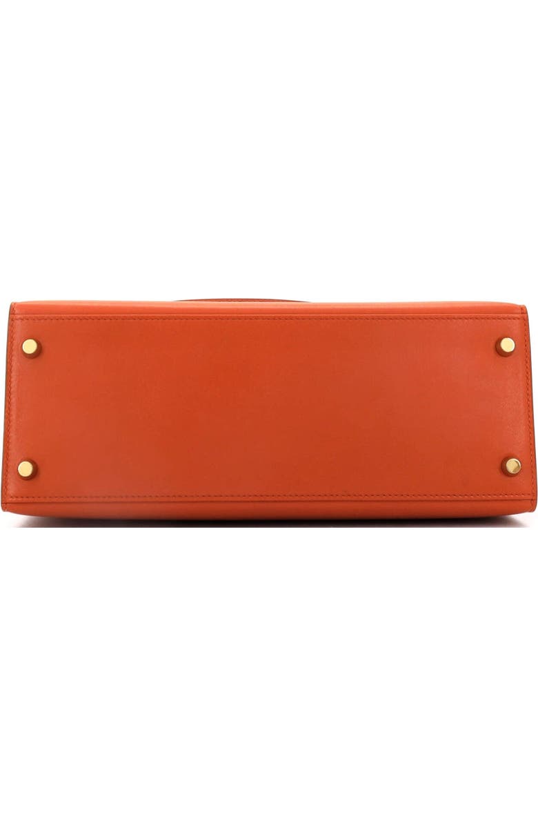 Pre-Owned Hermes Kelly Handbag Orange Tadelakt with Gold Hardware 28, Alternate, color, Terre Battue