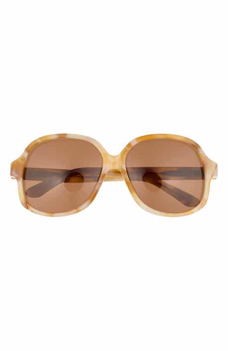 Valentino 50mm Polarized Round Sunglasses