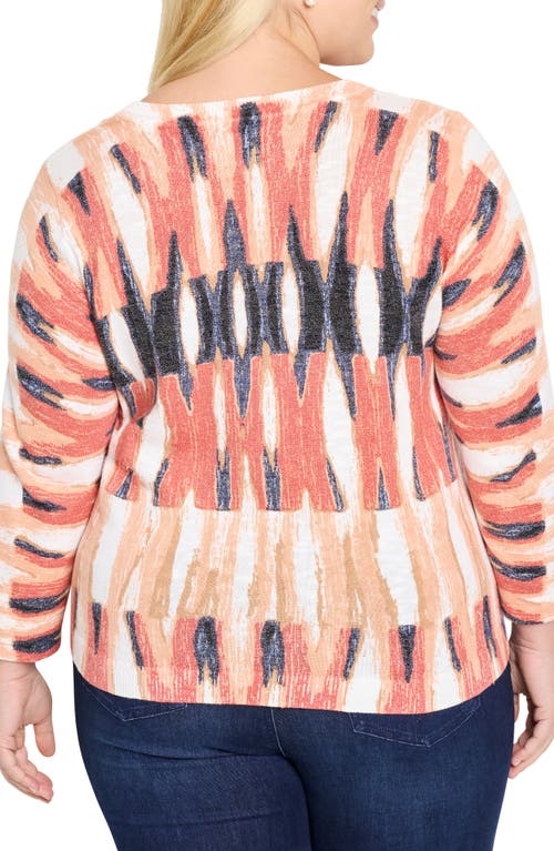 Nic + Zoe Nic+zoe Cotton Blend Slub Sweater In Multi