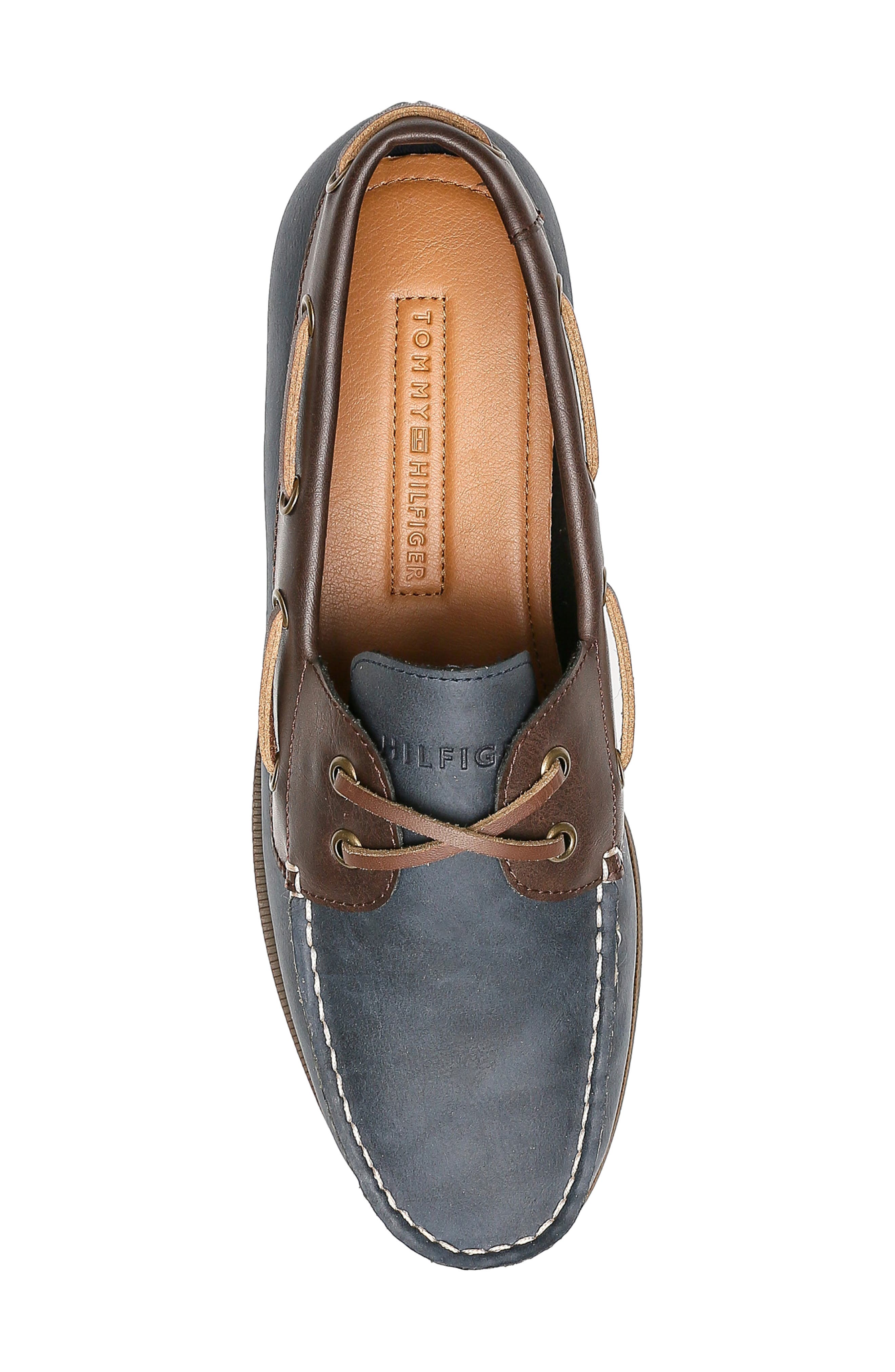 Tommy Hilfiger Brazen Boat Shoe, Alternate, color, Navy/ Dark Brown