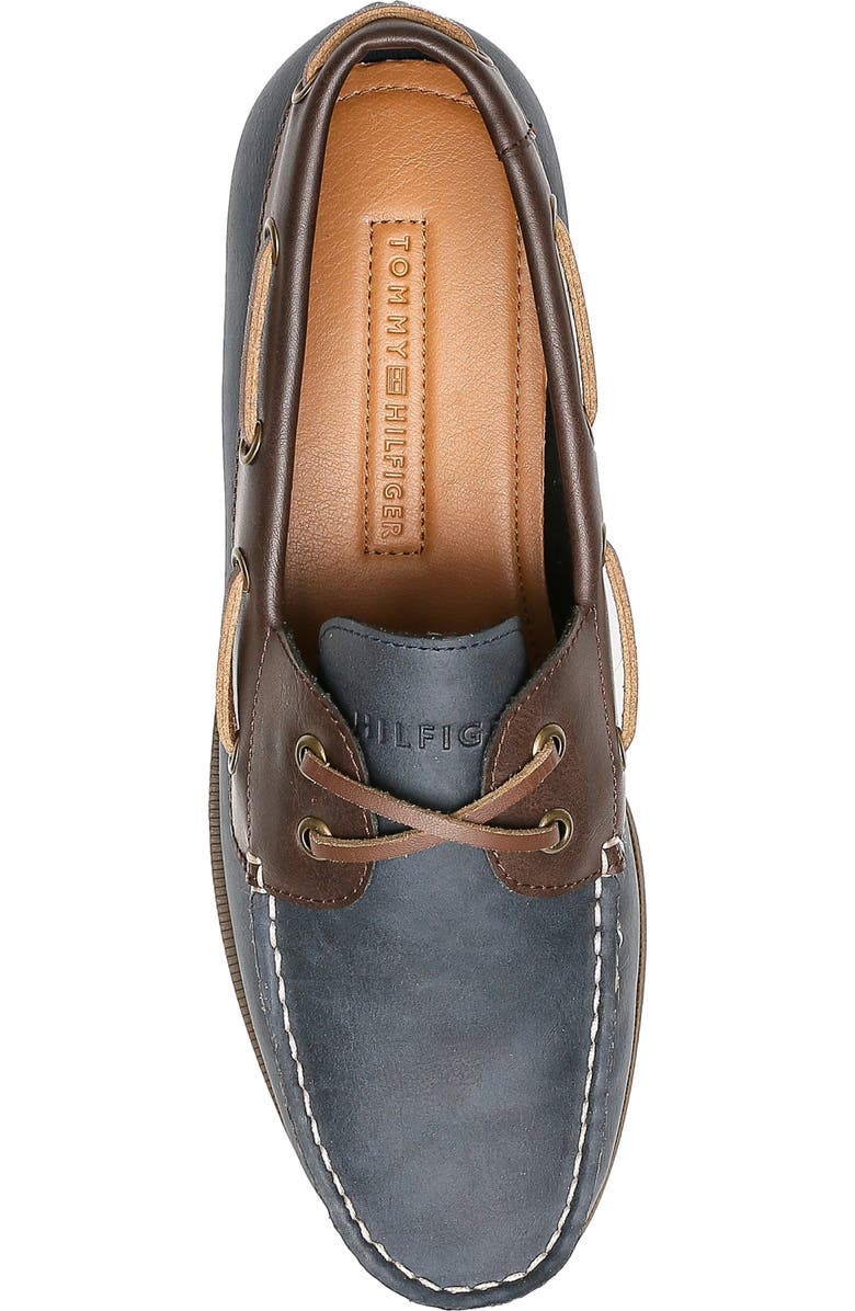 Tommy Hilfiger Brazen Boat Shoe, Alternate, color, Navy/ Dark Brown